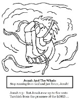 Jonah and the whale coloring pages